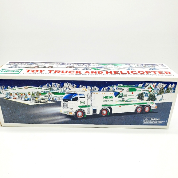 hess toy truck and helicopter